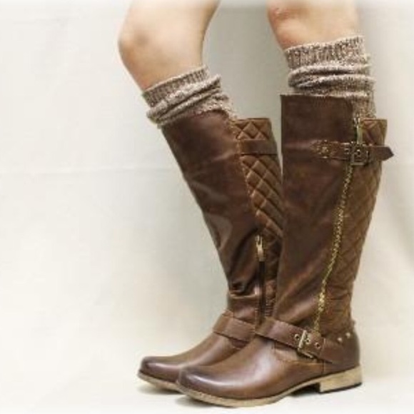 Brown Tweed Knee High Socks - Picture 2 of 5